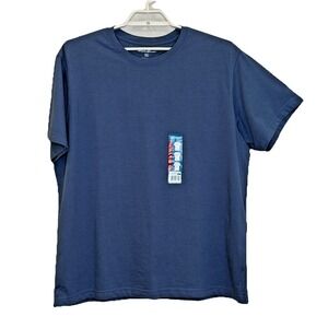 Eddie Bauer T-Shirt Mens Size XL Blue Cotton Blend Short Sleeve Crew Neck NEW